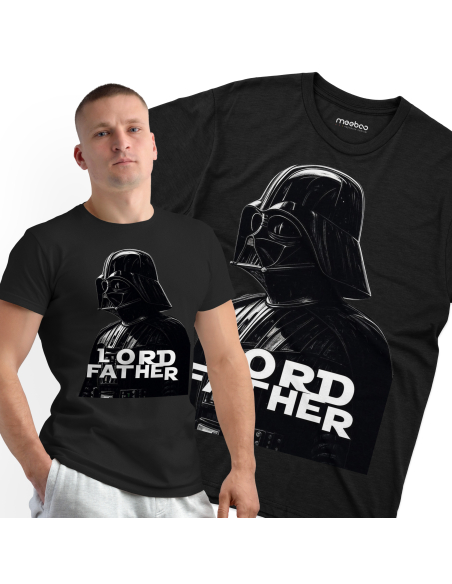 Koszulka Męska "Lord Father" Czarna | 100% Bawełna