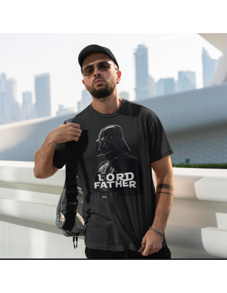 Koszulka Męska "Lord Father" Czarna | 100% Bawełna