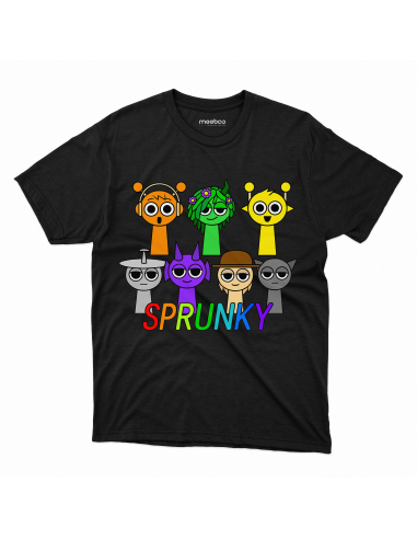 Koszulka Dziecięca "Sprunki" Czarna |...