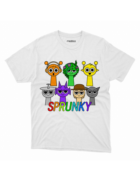 Koszulka Dziecięca "Sprunki" Czarna | 100% Bawełna