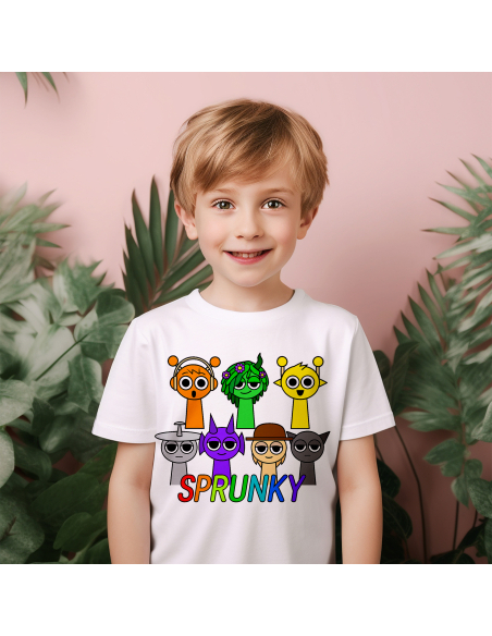 Koszulka Dziecięca "Sprunki" Czarna | 100% Bawełna