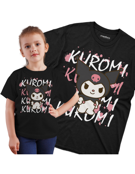 Koszulka Dziecięca "Kuromi Kuromi" Czarna | 100% Bawełna