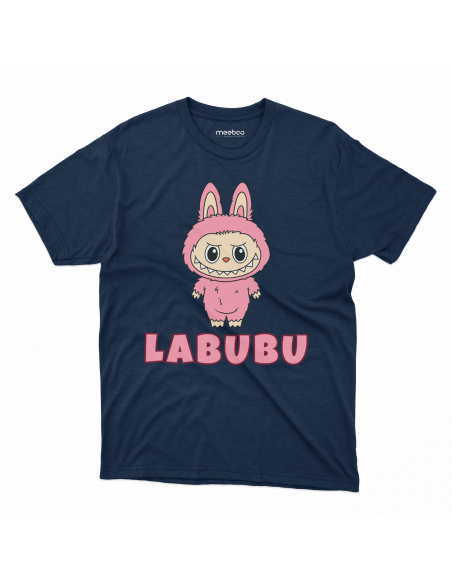 Koszulka Dziecięca "Różowe Labubu" Czarna | 100% Bawełna