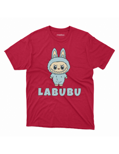 Koszulka Dziecięca "Niebieskie Labubu" Czarna | 100% Bawełna