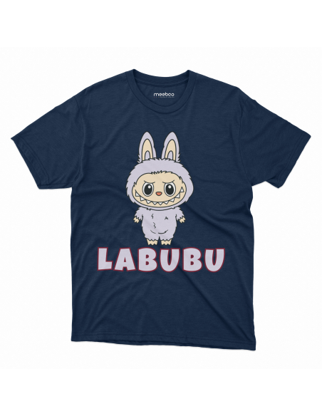 Koszulka Dziecięca "Fioletowe Labubu" Czarna | 100% Bawełna