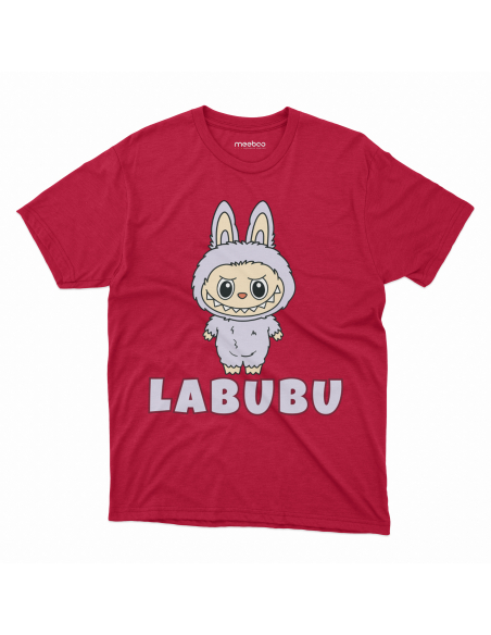 Koszulka Dziecięca "Fioletowe Labubu" Czarna | 100% Bawełna