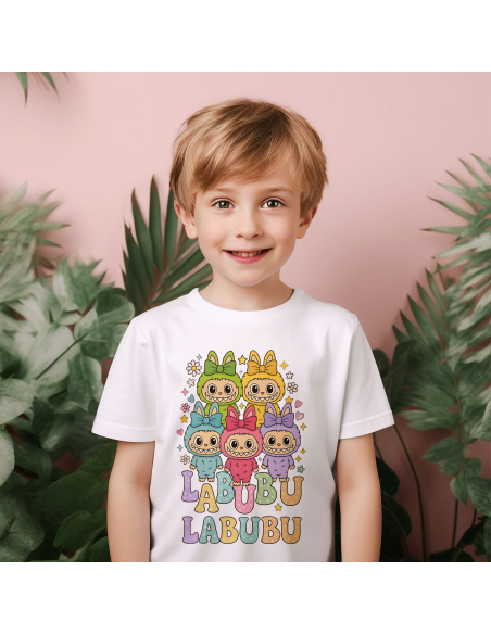 Koszulka Dziecięca "Labubu Labubu" Czarna | 100% Bawełna