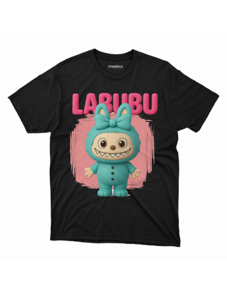 Koszulka Dziecięca "Labubu 3D" Czarna | 100% Bawełna
