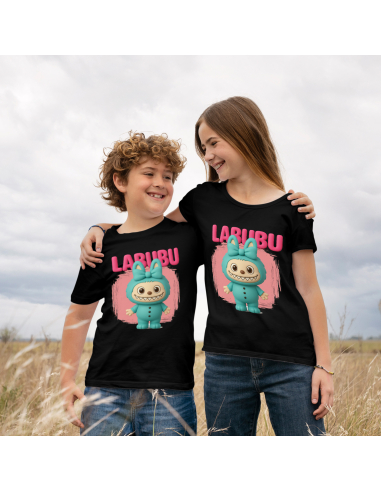 Koszulka Dziecięca "Labubu 3D" Czarna...