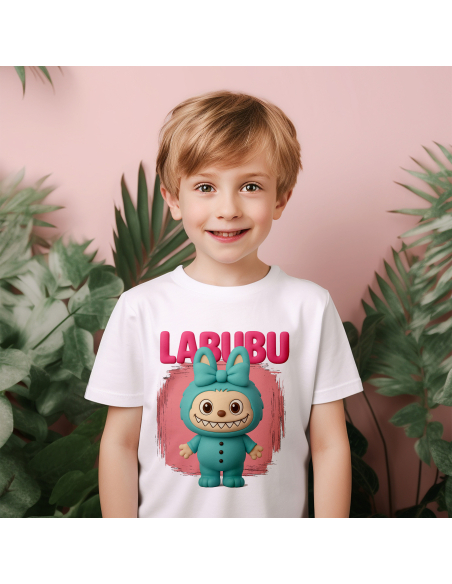 Koszulka Dziecięca "Labubu 3D" Czarna | 100% Bawełna
