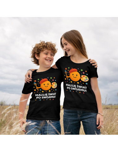 Koszulka Dziecięca "Maluję świat po...