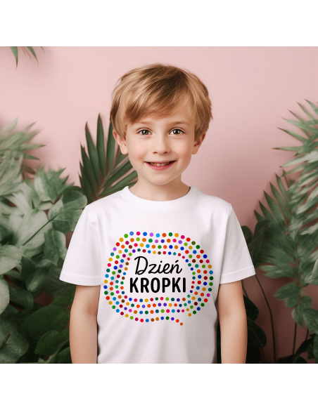 Koszulka Dziecięca "Dzień kropki - Wężyk" Czarna | 100% Bawełna