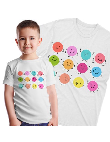 Koszulka Dziecięca "Dzień kropki - Wesołe kropki" Czarna | 100% Bawełna