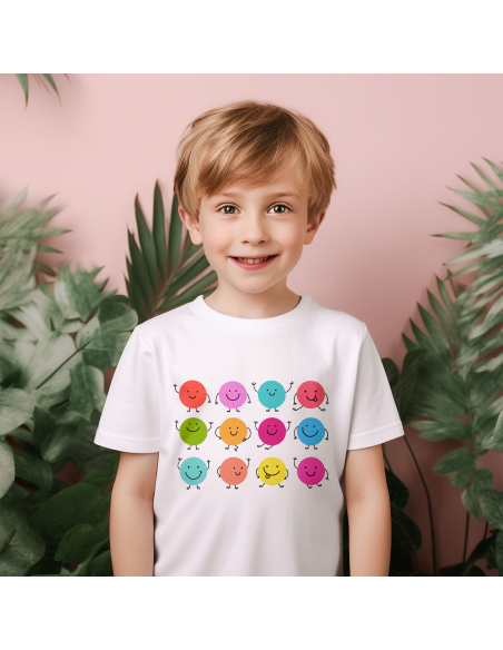 Koszulka Dziecięca "Dzień kropki - Wesołe kropki" Czarna | 100% Bawełna