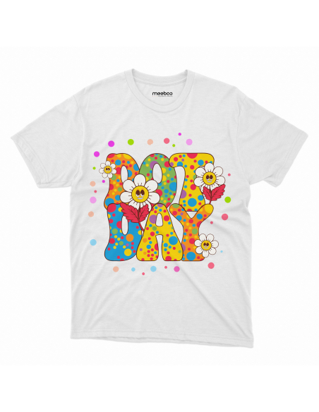 Koszulka Dziecięca "Dot Day" Czarna | 100% Bawełna