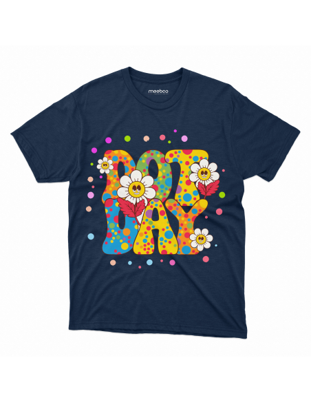 Koszulka Dziecięca "Dot Day" Czarna | 100% Bawełna