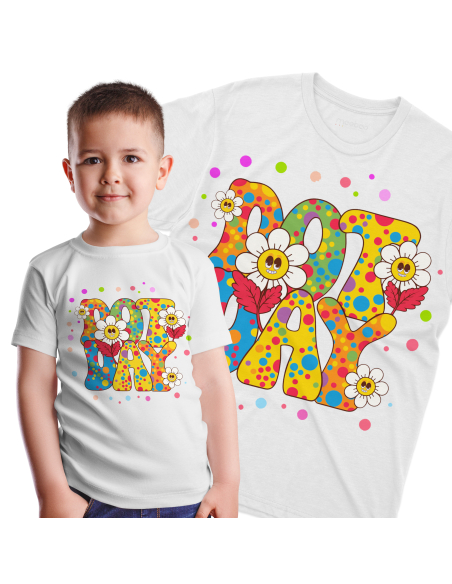 Koszulka Dziecięca "Dot Day" Czarna | 100% Bawełna