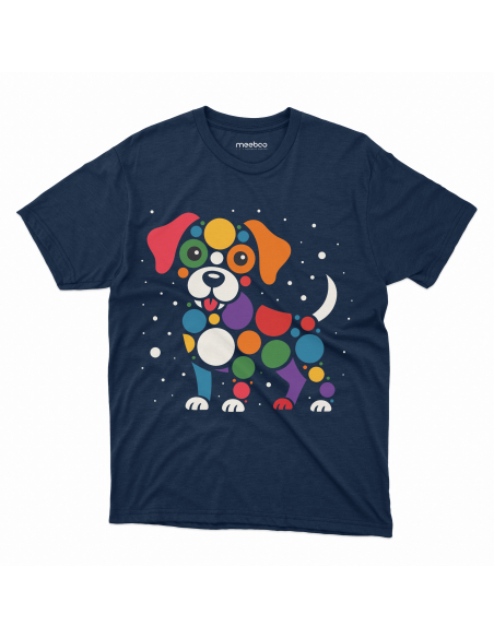 Koszulka Dziecięca "Dzień kropki - Piesek" Czarna | 100% Bawełna