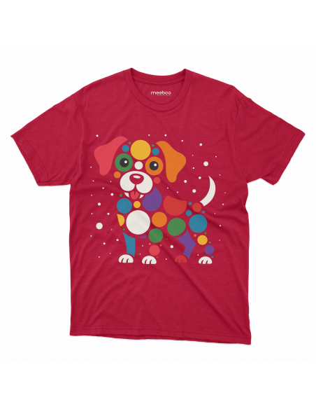 Koszulka Dziecięca "Dzień kropki - Piesek" Czarna | 100% Bawełna