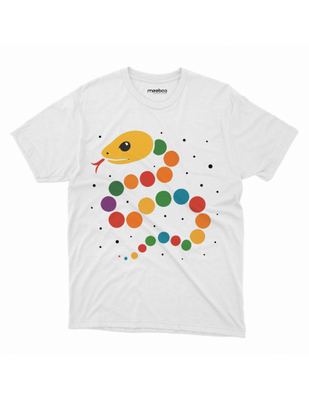 Koszulka Dziecięca "Dzień kropki - Wąż" Czarna | 100% Bawełna