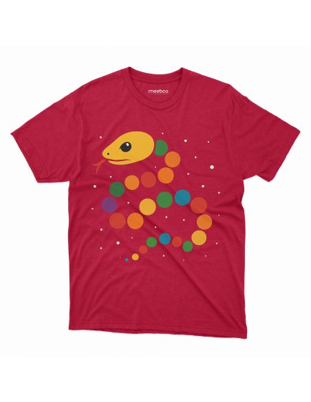 Koszulka Dziecięca "Dzień kropki - Wąż" Czarna | 100% Bawełna