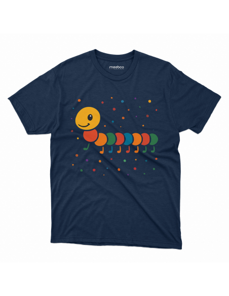 Koszulka Dziecięca "Dzień kropki - Stonoga" Czarna | 100% Bawełna