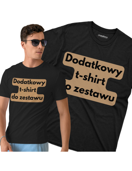 Koszulka Męska "Dodatkowy t-shirt do zestawu" Czarna | 100% Bawełna
