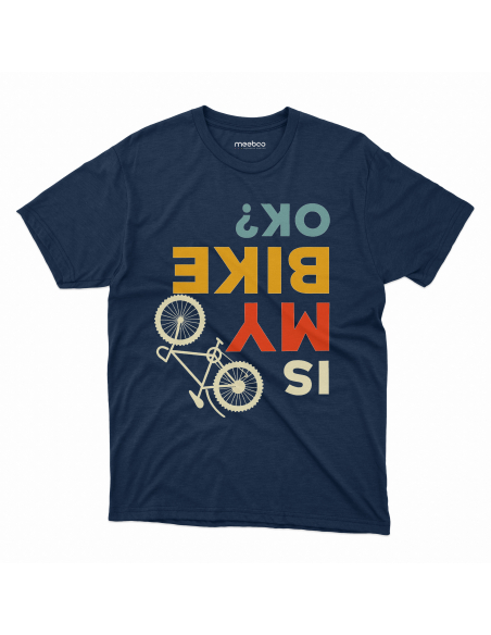 Koszulka Dziecięca "Is my bike ok?" Czarna | 100% Bawełna