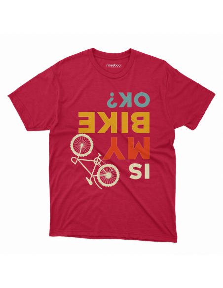 Koszulka Dziecięca "Is my bike ok?" Czarna | 100% Bawełna