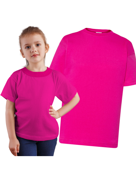 Koszulka Dziecięca na WF Różowa | 100% Bawełna