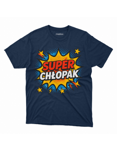 Koszulka Męska "Super chłopak" Czarna...