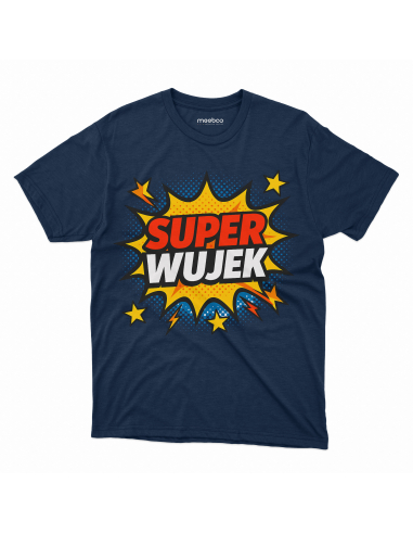 Koszulka Męska "Super wujek" Czarna |...