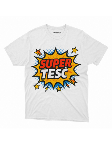 Koszulka Męska "Super teść" Czarna |...