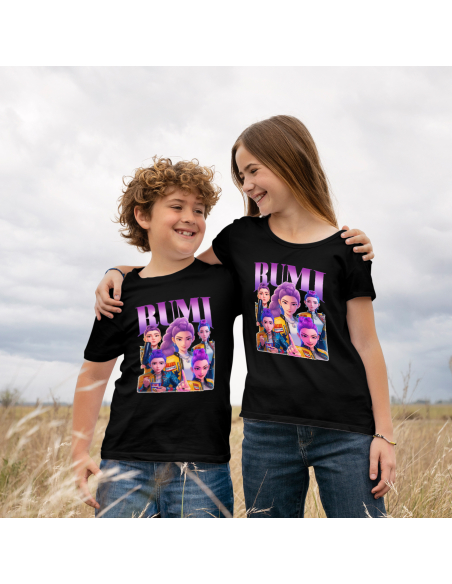 Koszulka Dziecięca KPop "Rumi" Czarna | 100% Bawełna