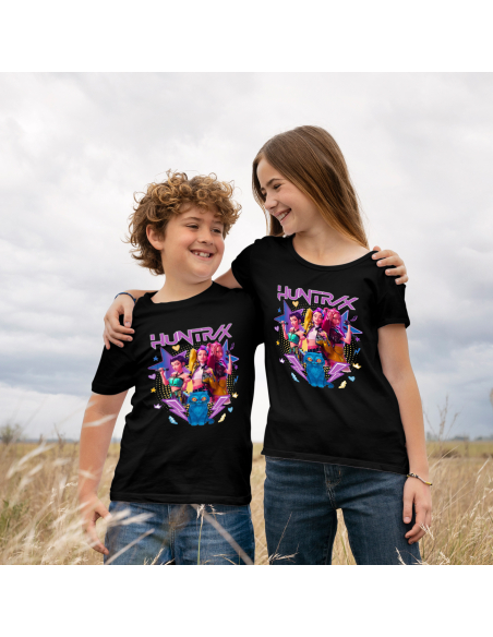 Koszulka Dziecięca KPop "HUNTER/X" Czarna | 100% Bawełna