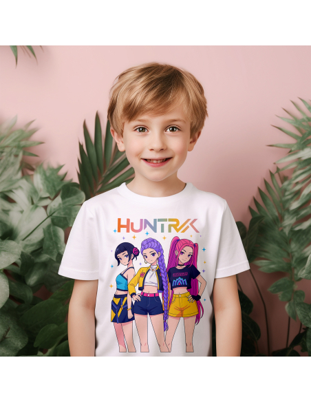 Koszulka Dziecięca dla fanów KPop "HUNTER/X" Czarna | 100% Bawełna