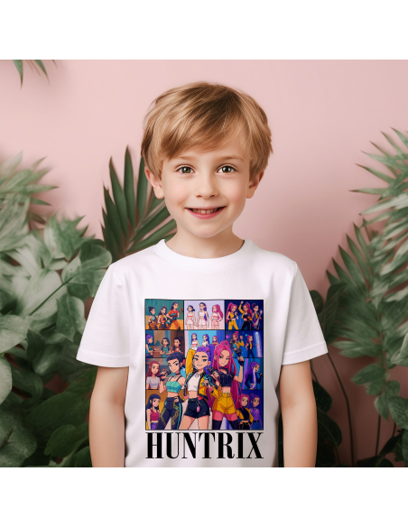 Koszulka Dziecięca dla fanów KPop "Grupa HUNTER/X" Czarna | 100% Bawełna