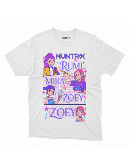 Koszulka Dziecięca dla fanów KPop "HUNTER/X - Rumi, Mira, Zoey" Czarna | 100% Bawełna