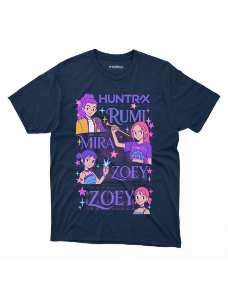 Koszulka Dziecięca dla fanów KPop "HUNTER/X - Rumi, Mira, Zoey" Czarna | 100% Bawełna