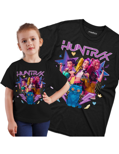 Koszulka Dziecięca KPop "HUNTER/X" Czarna | 100% Bawełna