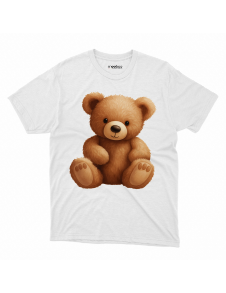 Koszulka Dziecięca "Pluszowy miś" Czarna | 100% Bawełna