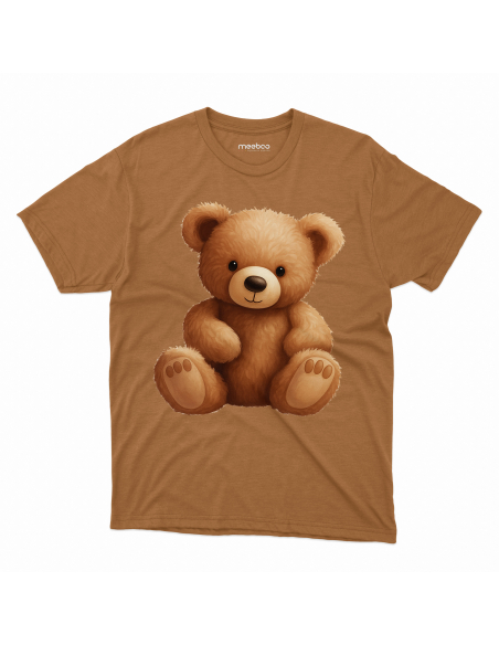 Koszulka Dziecięca "Pluszowy miś" Czarna | 100% Bawełna