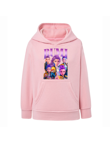 Bluza kangurek Dziecięca KPop "Rumi" Różowa | 100% Bawełna