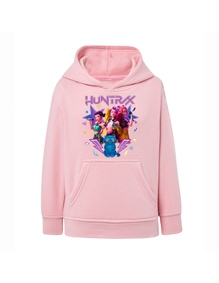 Bluza kangurek Dziecięca KPop "HUNTER/X" Różowa | 100% Bawełna