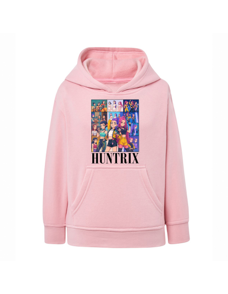 Bluza kangurek Dziecięca dla fanów KPop "Grupa HUNTER/X" Różowa | 100% Bawełna