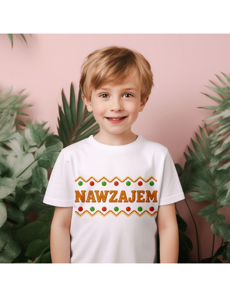 Koszulka Dziecięca "Nawzajem" Czarna | 100% Bawełna