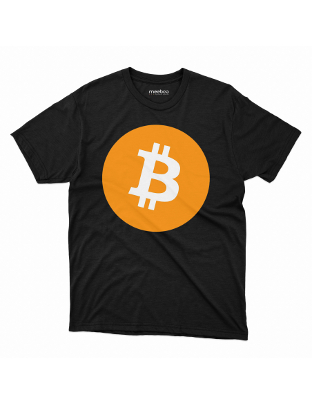 Koszulka Męska "Bitcoin" Czarna | 100% Bawełna