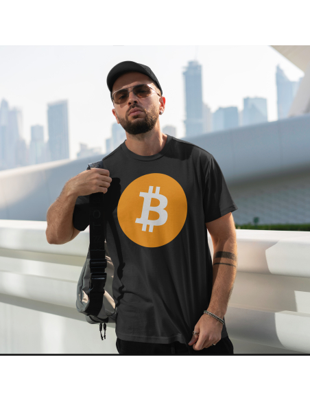 Koszulka Męska "Bitcoin" Czarna | 100% Bawełna