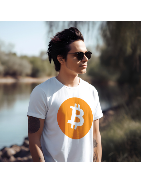 Koszulka Męska "Bitcoin" Czarna | 100% Bawełna