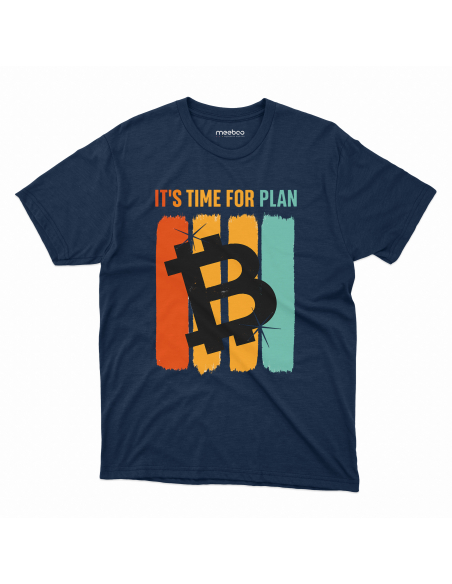 Koszulka Męska "Bitcoin Plan" Czarna | 100% Bawełna